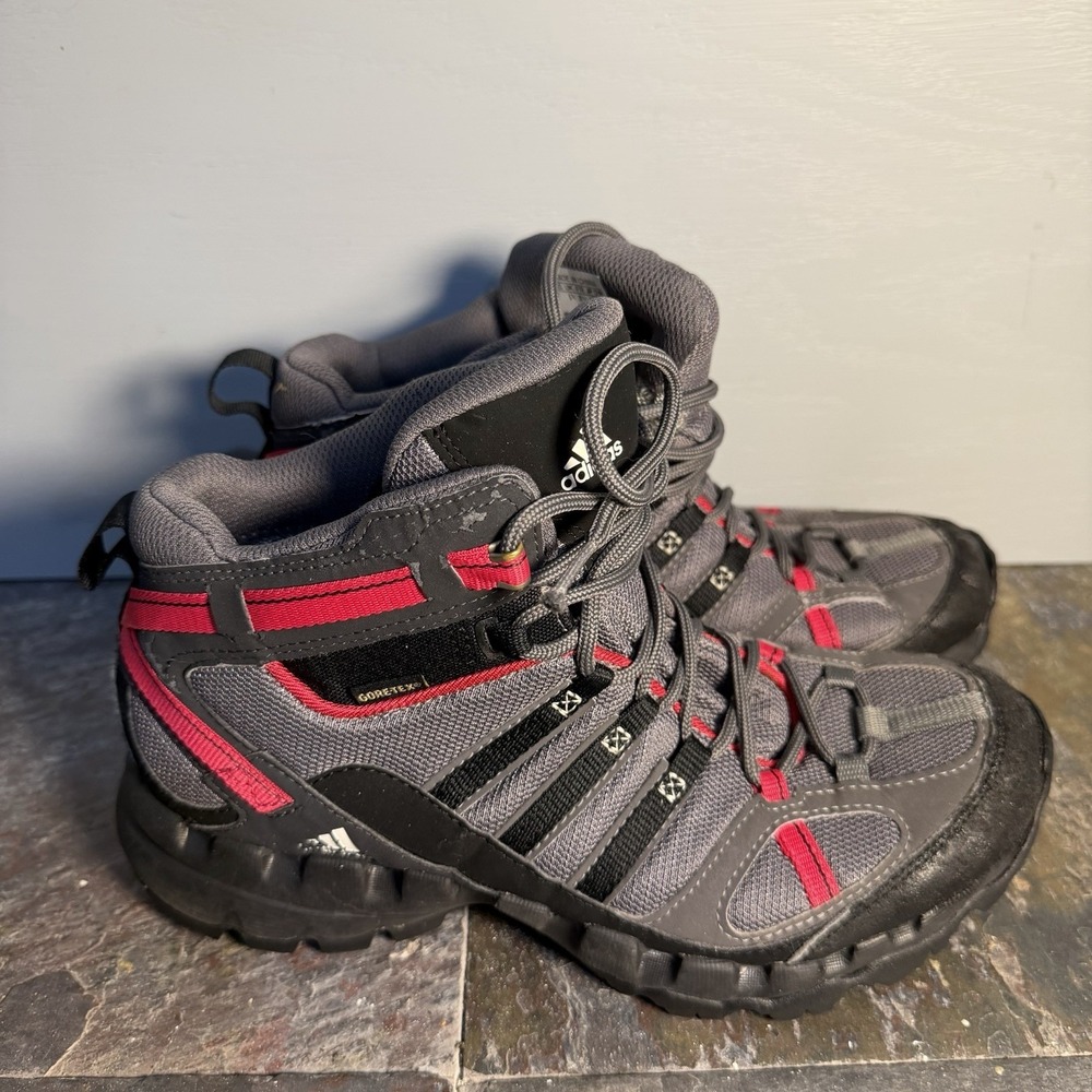 ADIDAS Womens AX 1 GTX W G40610 GREY BLACK PINK HIKING TRAIL SHOES Boots Size 7